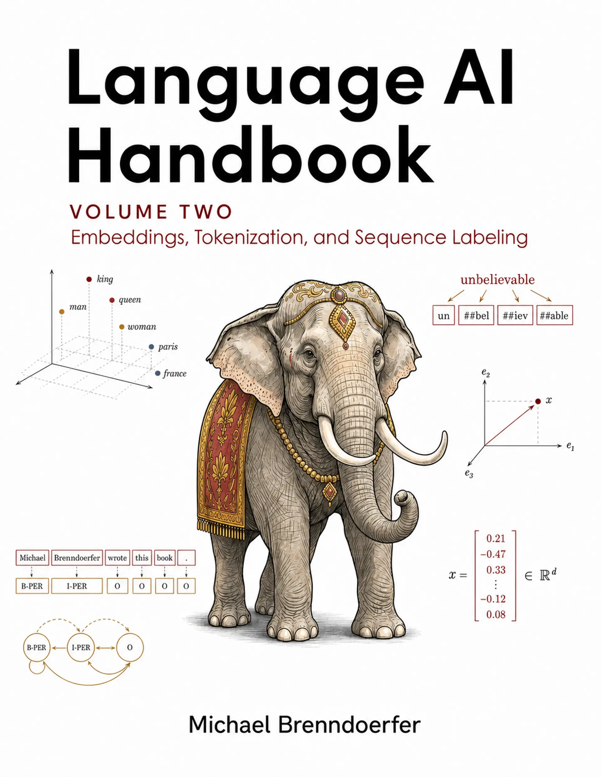 Language AI Handbook, Volume 2: Embeddings, Tokenization, and Sequence Labeling cover