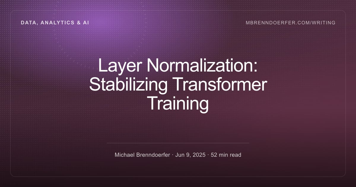 Layer Normalization: Stabilizing Transformer Training - Interactive